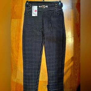 Brand New Black And White Checkered Pants Brand New